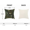 thumbnail image 4 of Spring Pillow Covers 16x16 Inch Set of 2,Black Sage Green Wild Flower Plant Throw Pillows Case,Seasonal Vintage Floral Outdoor Decorative Linen Farmhouse Decor Cushion Covers for Sofa Bed Couch, 4 of 5