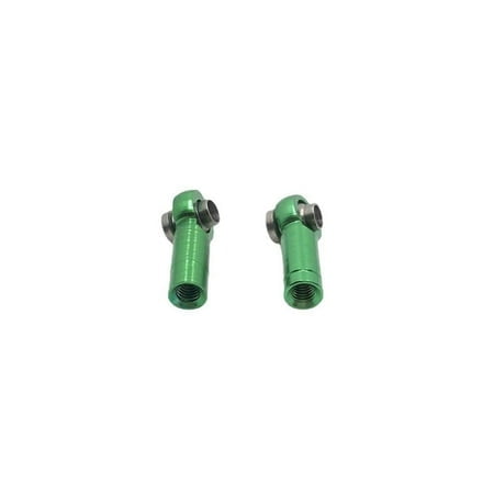 2pcs Tie Rod End Component Link Joint Universal RC Car Positive Reverse Thread Ball Head Holder Upgrading Accessory Replace Part Green