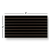 Slatwall Easy Panels, 2' H x 4' W Black (2Pcs)