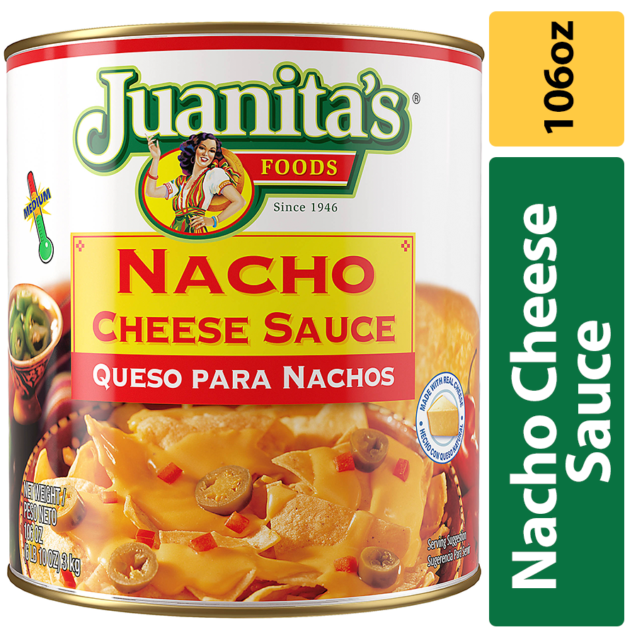 Canned Nacho Cheese Sauce Recipe Juanita's Foods Medium Nacho Cheese Sauce, 106 oz can - Walmart.com