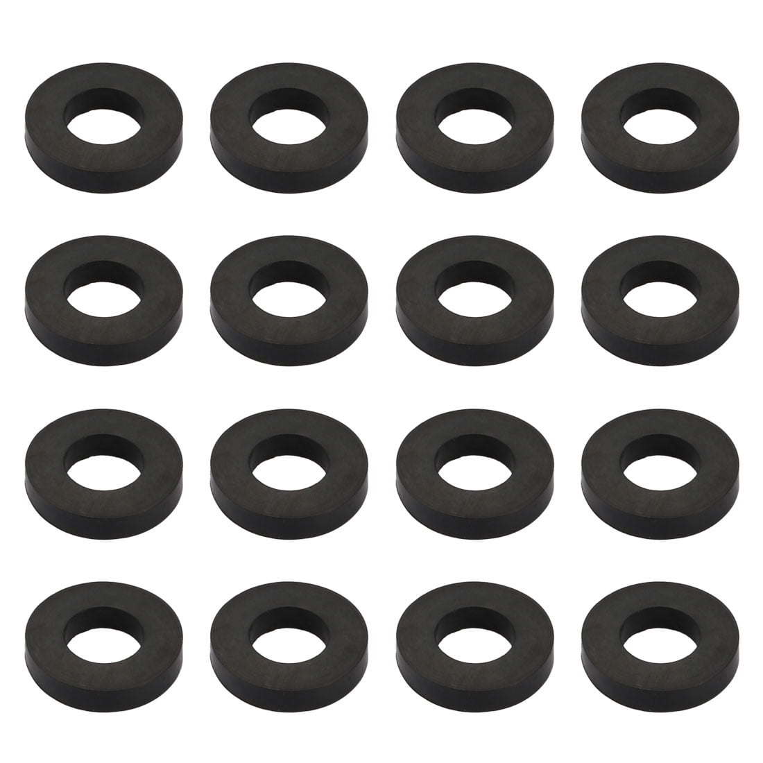16pcs Black Rubber Round Flat Washer Assortment Size 6x12x2.2mm Flat Washer