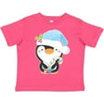 thumbnail image 3 of Inktastic Cute Christmas Penguin in Blue Hat Boys or Girls Toddler T-Shirt, 3 of 5