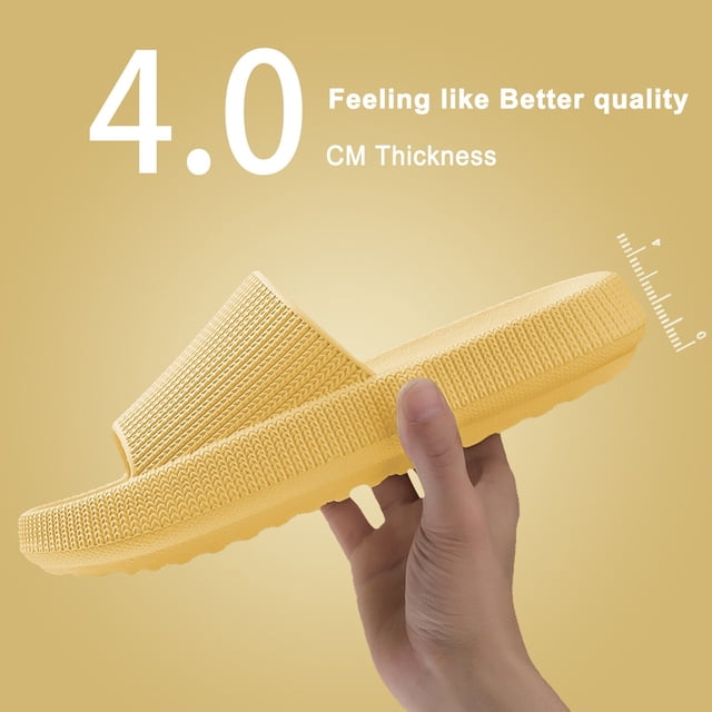 Zapatillas de casa antideslizantes, chanclas para mujer, sandalias de moda para mujer, suela blanda de EVA, toboganes para interiores, plataforma gruesa, zapatilla Simple en la nube Tan Jianjun unisex