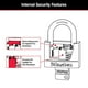 thumbnail image 4 of Candados con Llave Master Lock Negro Paquete de 2, 4 of 7