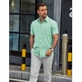 thumbnail image 4 of COOFANDY Mens Short Sleeve Dress Shirts Casual Untucked Shirt Summer Button Down Shirts, 4 of 8
