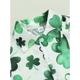 thumbnail image 5 of Jxzom St. Patrick's Day Toddler Baby Boy Outfits 12M 18M 2T 3T 4T 5T Shamrock Print Short Sleeve Lapel Shirt + Shorts Summer Clothes Set, 5 of 8