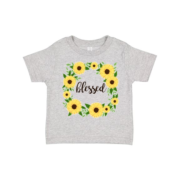 Inktastic Blessed Sunflower Wreath Girls Toddler T-Shirt
