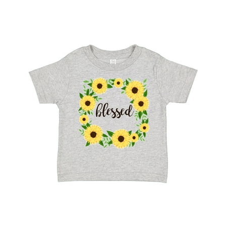 

Inktastic Blessed Sunflower Wreath Gift Toddler Toddler Girl T-Shirt
