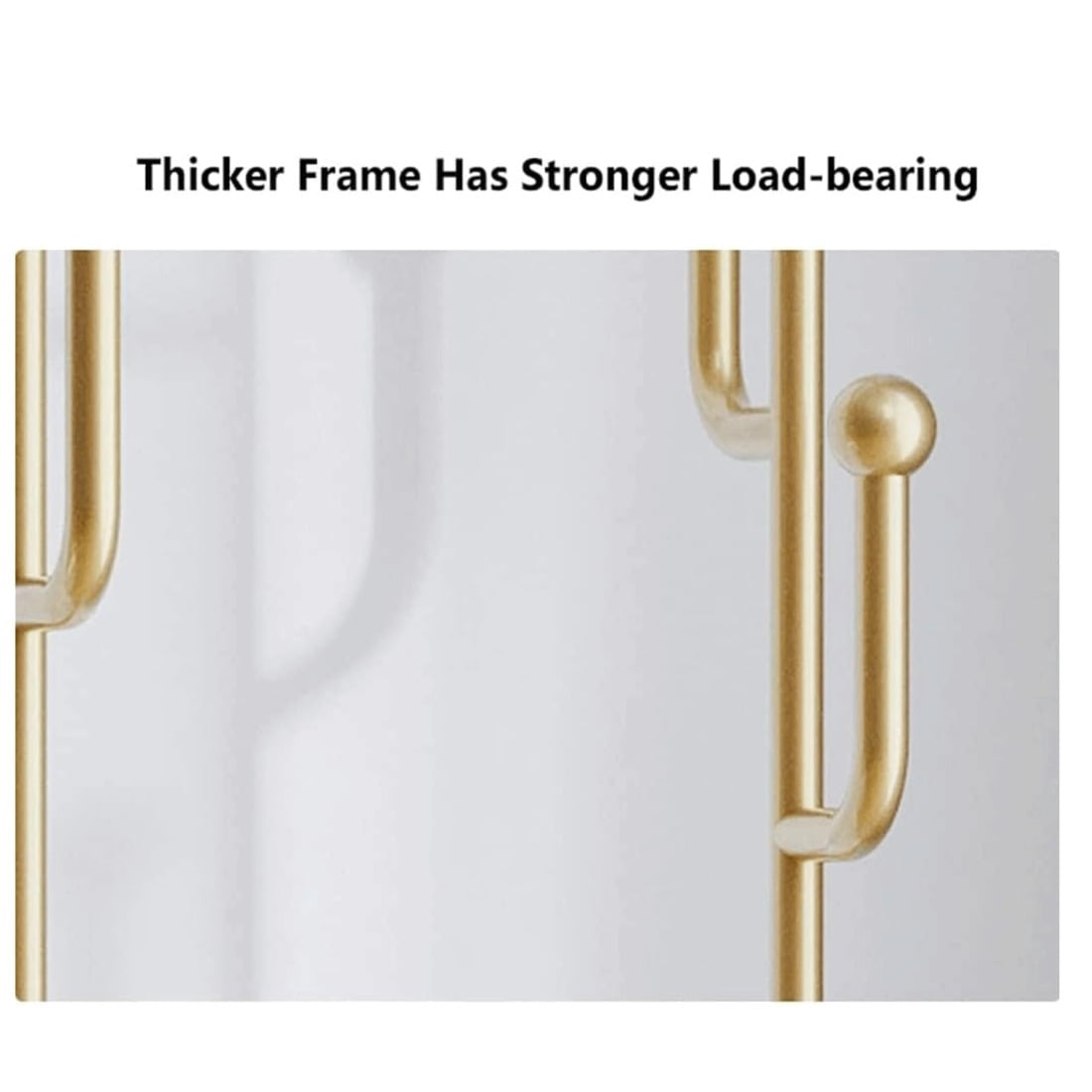Clothing Rack, Golden Metal Freestanding Heavy Duty Clothes Rack with Marble Base, Multipurpose Garment Hanger for Bedroom, Hat, Scarf, Jacket