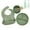 Green, variant on Baby Feeding Set with 2 Face Wipe Washcloths for Tableware for Babies, Kids, and Toddlers Microwave Dishwasher Safe-Dark Pink