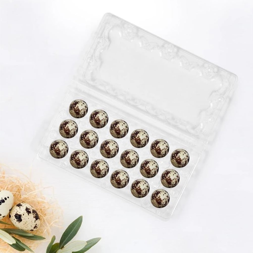 OUNONA 40Pcs Versatile Quail Eggs Packaging Containers with Buckle Kitchen Supply