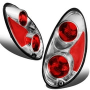 DNA Motoring TL-AT-PT00-CH For 2001 to 2005 Chrysler PT Cruiser Pair of Chrome Housing Altezza Style Rear Brake Tail Lights 02 03 04