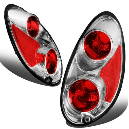 DNA Motoring TL-AT-PT00-CH For 2001 to 2005 Chrysler PT Cruiser Pair of Chrome Housing Altezza Style Rear Brake Tail Lights 02 03 04