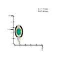 thumbnail image 3 of 3/4 Carat T.G.W. Emerald And Black & White Diamond Accent 14k Gold Over Silver Hoop Earrings, 3 of 3