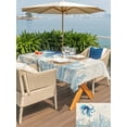 thumbnail image 4 of Outdoor Tablecloth with Umbrella Hole and Zipper, Blue Octopus Coastal Rectangle Table Cloth 60x102 Inch Waterproof Tablecloth, Coral Summer Beach Nautical Ocean Beige Picnic Table Cover for Patio, 4 of 7