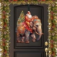 thumbnail image 6 of Designocracy 8611043-2H 24 x 18 in. Santa on Elephant Holiday Christmas Door Decor, 6 of 11