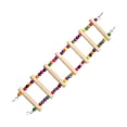 thumbnail image 3 of Bird Ladder Toys Coloured Flexible Parrot Swing Bridge Wooden Cockatiel Cage Hanging Climbing Ladder (11 Steps), 3 of 10