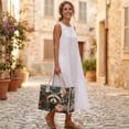 thumbnail image 7 of ZUXONGSY Raccoon Camellia Print Clear Tote Bag for Women, Large PVC Waterproof Handbag, Lightweight & Sturdy, Zipper Closure, Top Handle, Ideal for Travel, Gym, Beach, Work, 7 of 7