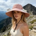 thumbnail image 3 of MOAOASPER Wide Brim Solar Fan Sun Hat For Men, Breathable UV Protection Cooling Cap, For Fishing Hiking Camping, Outdoor Summer Sun Hat, 3 of 6