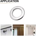 thumbnail image 4 of DTGN 1-2/3 Inch Inner Diameter Curtain Grommets - 6Pack - Good for Curtain - Reusable DIY Sliding Grommets - Bright Silver, 4 of 6