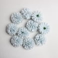 thumbnail image 3 of Flores artificiales, 10 cabezas de flores de seda, ramo de flores de crisantemo Gris azul claro, 3 of 9