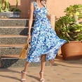 thumbnail image 3 of WILLBEST Vestidos Floreados Para Mujer, Moda Informal Para Mujer, Vestido Playero Para Vacaciones, Estilo Pintado A Mano, Vestido Ajustado Con Vuelo, Falda Larga, 3 of 3