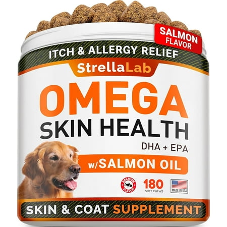 UPC: 0693634266920 | Fish Oil Omega 3 Treats for Dogs – Allergy and Itch Relief – Skin and Coat Supplement – Joint Health – Wild Alaskan Salmon Oil – Shedding  Itchy Skin Relief – Omega 3 6 9 – EPA & DHA – 180 Treats