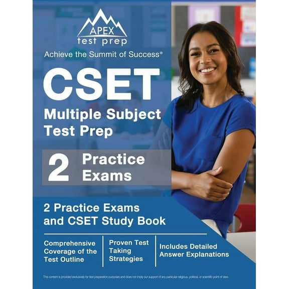 CSET Multiple Subject Test Prep: 2 Practice Exams and CSET Study Book [Includes Detailed Answer Explanations], (Paperback)