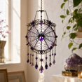 thumbnail image 4 of Halloween Crystal Wind Chime, Lightweight Acrylic Build, Silent Swaying Beads, Spooky Motif, Easy Window Wall Hanging (Spider), 4 of 7
