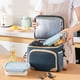 thumbnail image 5 of Bolsa térmica para el almuerzo para mujeres y hombres | Bolsa térmica a prueba de fugas con correa ajustable para el hombro | Lonchera de picnic con doble compartimento para el trabajo, la escuela o, 5 of 6
