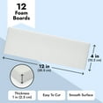 thumbnail image 5 of Juvale Foam Rectangle Blocks for Crafts - 12 in x 4 in x 1 in, White, 12 Pack - Cuttable & Paintable for Diorama Foam Boards & Sheets, Model Making & School Projects, 5 of 10