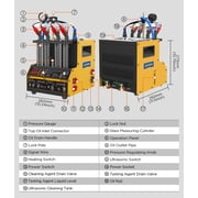 AUTOOL CT160 Automotive Fuel Injector Cleaning Machine 4 Cylinder Injector Cleaner & Tester 2000ml Fuel Injector Cleaner Machine