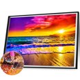 thumbnail image 2 of Diamond Drill Sunset Beach 5D Kits de pintura de bricolaje Decoración de pared cuadrada completa (sz2809) FLhrweasw Nuevo, 2 of 9