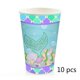 thumbnail image 1 of Decoración Para pastel de fiesta de sirena, cajas de recuerdo de sirena de cumpleaños, centro de mesa con purpurina, vasos de papel, suministros de fiesta de sirena hechos a medida, 1 of 4