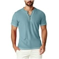 thumbnail image 2 of Vetsdori Mens Short Sleeve Shirts V-Neck Solid Pullover Outdoor Slim Fit Summer T-Shirts for Men V-Neck, 2 of 8