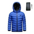 thumbnail image 1 of Kids Heated Jacket Includes Power Bank Usb Intelligent Constant Temperature Heated Windproof Plus Size Coat for Children Winter 3 Heated Jacket Coat Blue 6T, 1 of 8