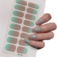 thumbnail image 1 of 16 Pcs/Set Gradient Semi-Cured Gel Nail Strips Patch Waterproof Adhesive Wraps Full DIY, 1 of 8
