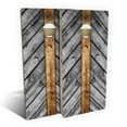 thumbnail image 2 of Skips Garage Grey Wood Lines Outdoor Cornhole Board Set Include Hole Lights Backyard 2x4, 2 of 5