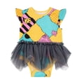 thumbnail image 3 of Disney Nightmare Before Christmas Baby Girls' Cosplay Dress and Headband Set Sally Red Patchwork, 3 of 5