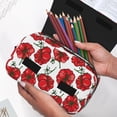 thumbnail image 6 of Kdxio Hand Drawn Tomatoes for Double Compartment Pen Case Oxford Organizer with Zipper Pockets for Students Artists, 6 of 7