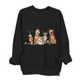 thumbnail image 2 of HOMBOM Womens Merry Christmas Sweatshirts Lightweight Pullover Funny Black Long Sleeve Fall Crewneck Tops for Womem, 2 of 6