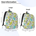 thumbnail image 4 of Rocae Funny Dinosaurs on Stripes for Durable Canvas Backpack Leisure Large Bag Travel Rucksack Multi-function Backpack, 4 of 8