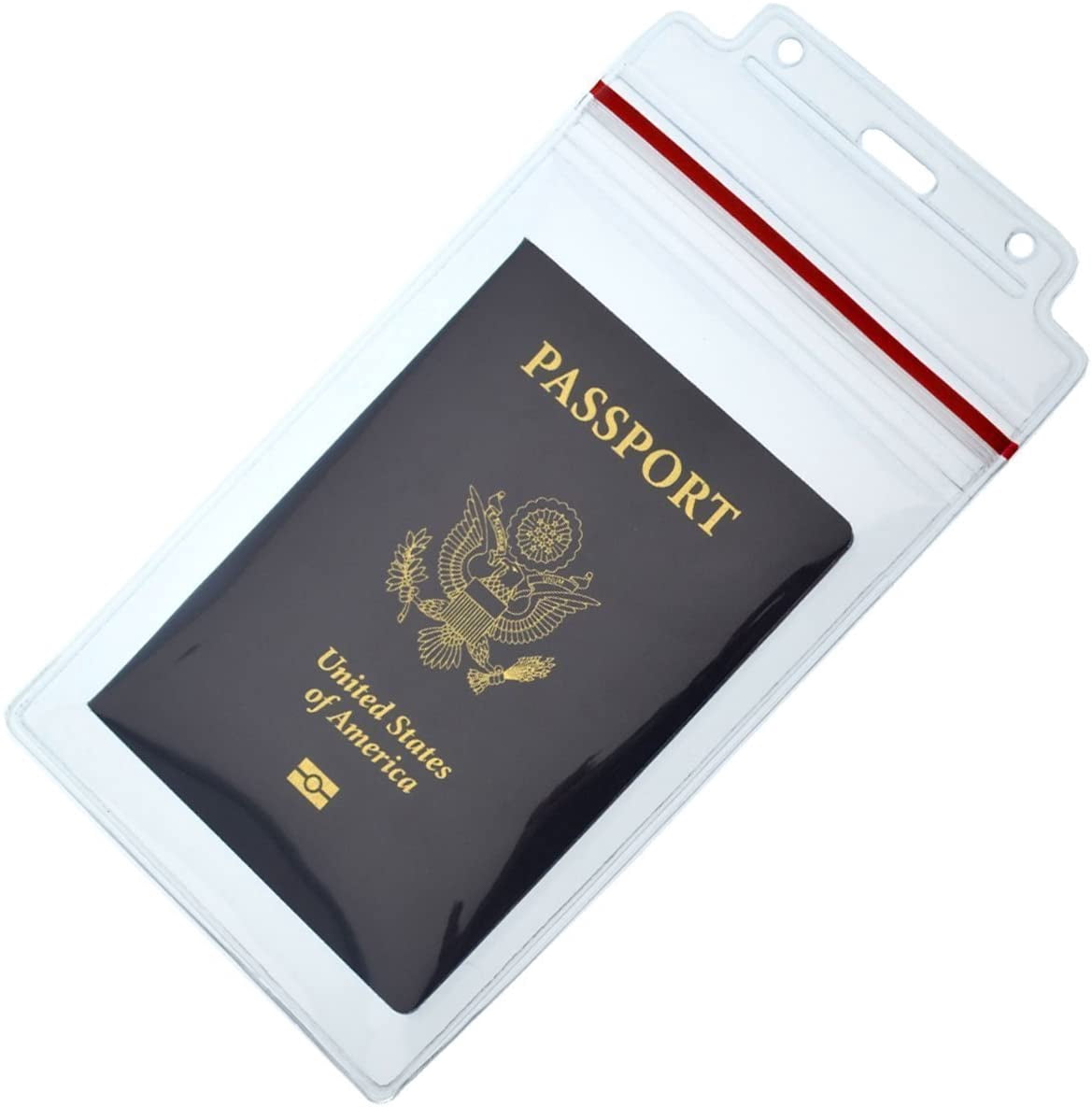 Bulk 100 Pack - Extra Large Waterproof Badge Holder - 4 X 6 Inch Passport & International Immunization Card - Heavy Duty Resealable Zip Top Closure by Specialist ID (Great for Cruise Essentials)
