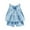 Blue, variant on Bovxnpu Summer Boys Girls 2 Piece Outfits, Toddler Girls Clothing Sets, Boys' Casual Short Sleeve Round Neck Collar Botton Printed Short Pants Sets 3 Years