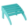 thumbnail image 2 of WestinTrends Highland 2-Piece Outdoor Patio HDPE Adirondack Chair With Ottoman and Cup Holder Set, Turquoise, 2 of 14