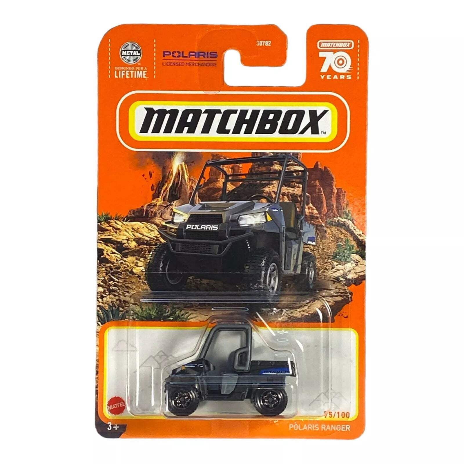 Matchbox Polaris Ranger (2022) Black Die-Cast Metal Toy Car 75/100