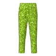 thumbnail image 2 of Gukieu Lime green glitter Print Youth Home Trousers, Elastic Waistband with Pockets for Home and Outing, Suitable for Children Aged 5-16-Small, 2 of 6