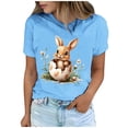 thumbnail image 2 of Tops de Cuello Alto para las Mujeres Amante Impreso Camiseta Cuello Redondo Manga Corta, Poliéster Spandex, 2 of 7
