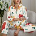 thumbnail image 6 of Pajama Sets for Women 2 Pcs, Abstract Flower Print Chicken_A Button Down Long Sleeve Sleepwear Lounge PJ Sets, 6 of 6