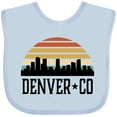 thumbnail image 3 of Inktastic Denver Colorado Skyline Vintage Boys or Girls Baby Bib, 3 of 4